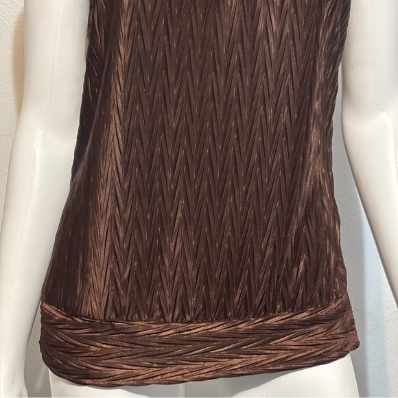 Y2K vintage HeartSoul brown sleeveless tunic top Sz L - Picture 6 of 9